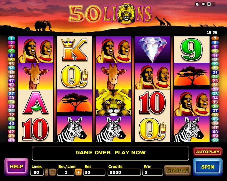 Игровой автомат «50 Lions» в онлайн казино